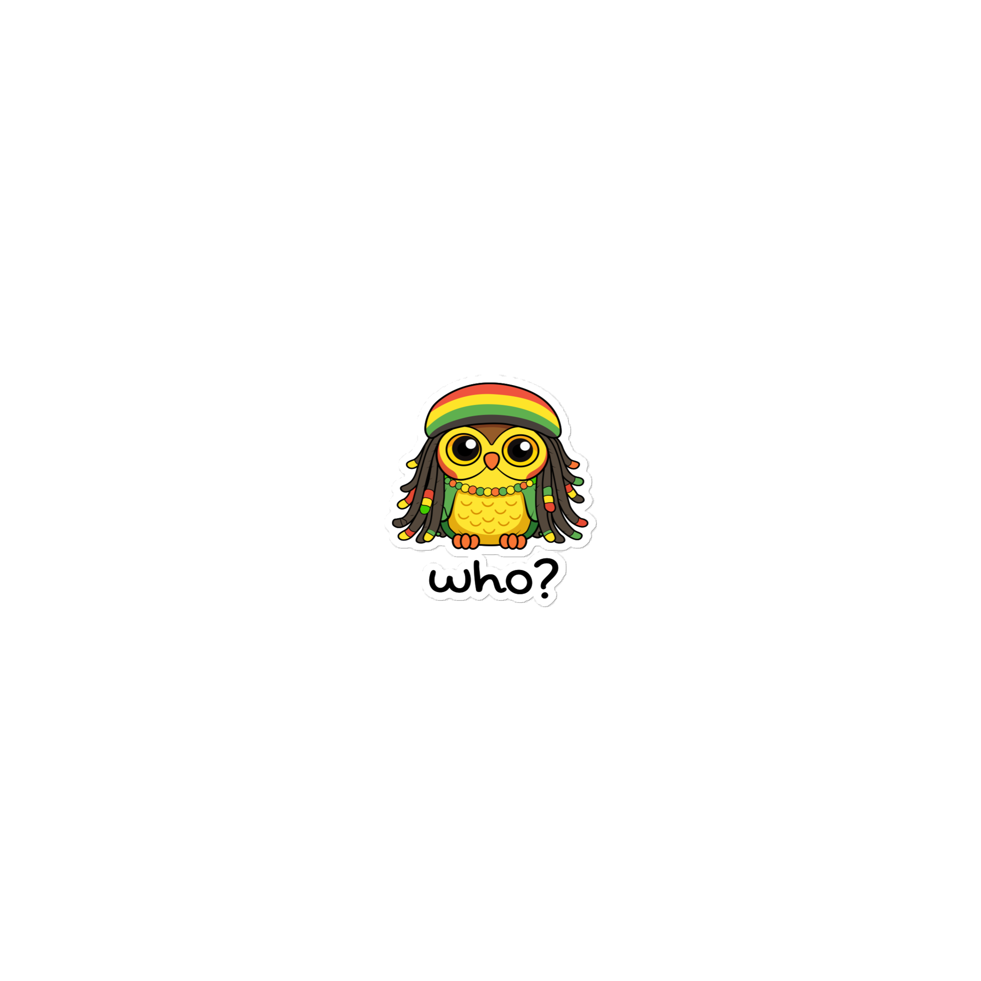 Rasta Who Sticker, 15 × 3.75 inch size