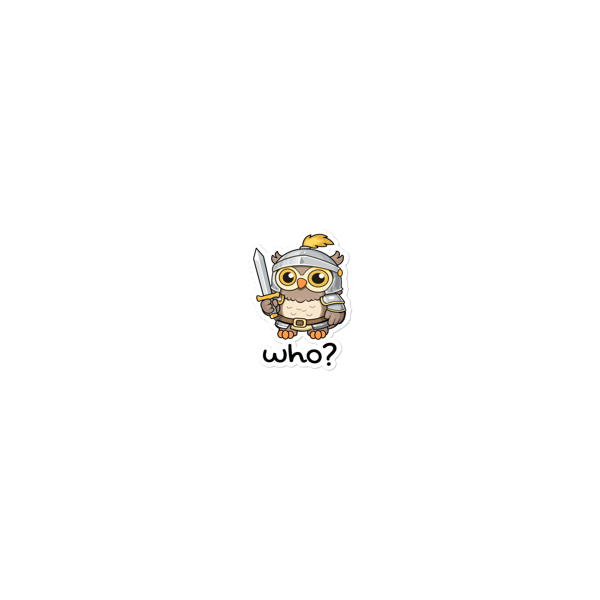 Knight Who Sticker, 15 × 3.75 inch size
