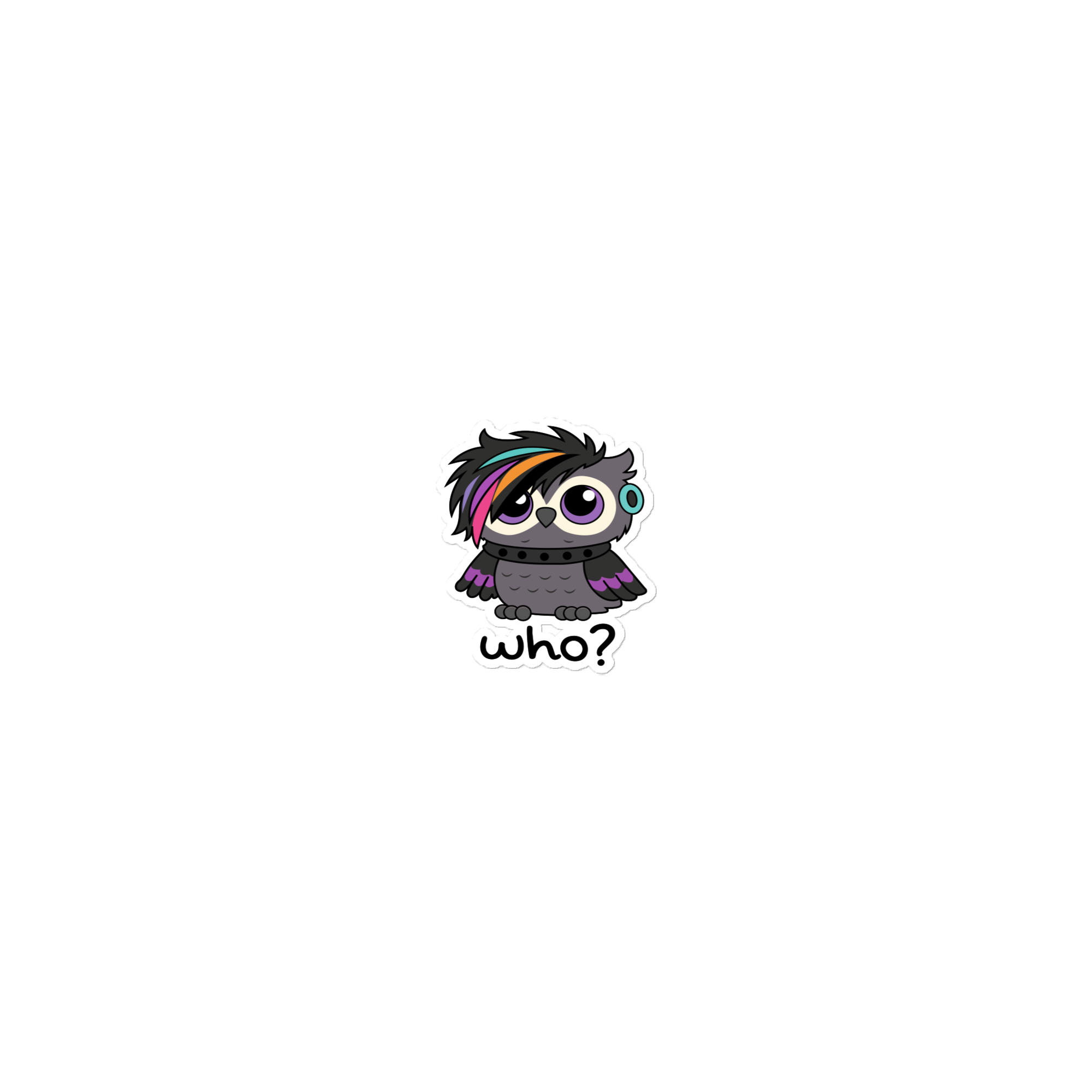 Emo Who Sticker, 15 × 3.75 inch size