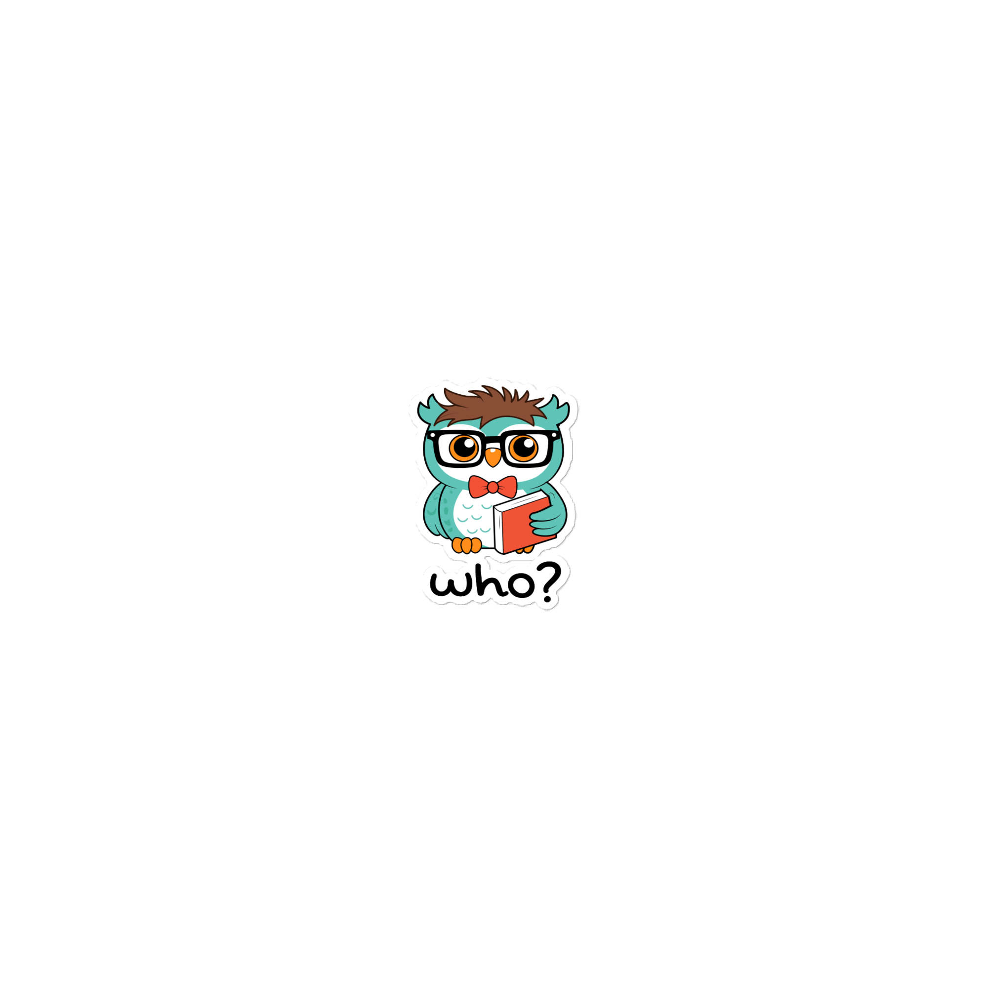 Nerdy Who Sticker, 15 × 3.75 inch size