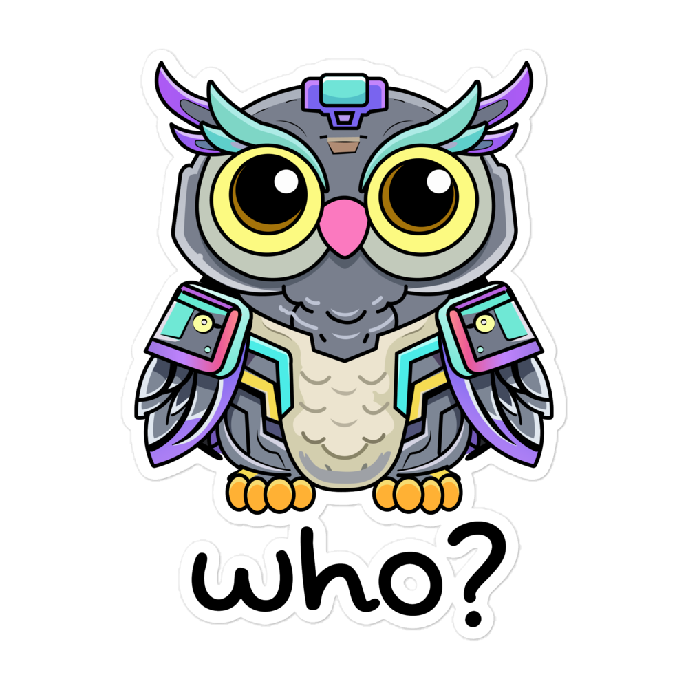 Cyberpunk Who Sticker, 5.5 × 5.5 inch size
