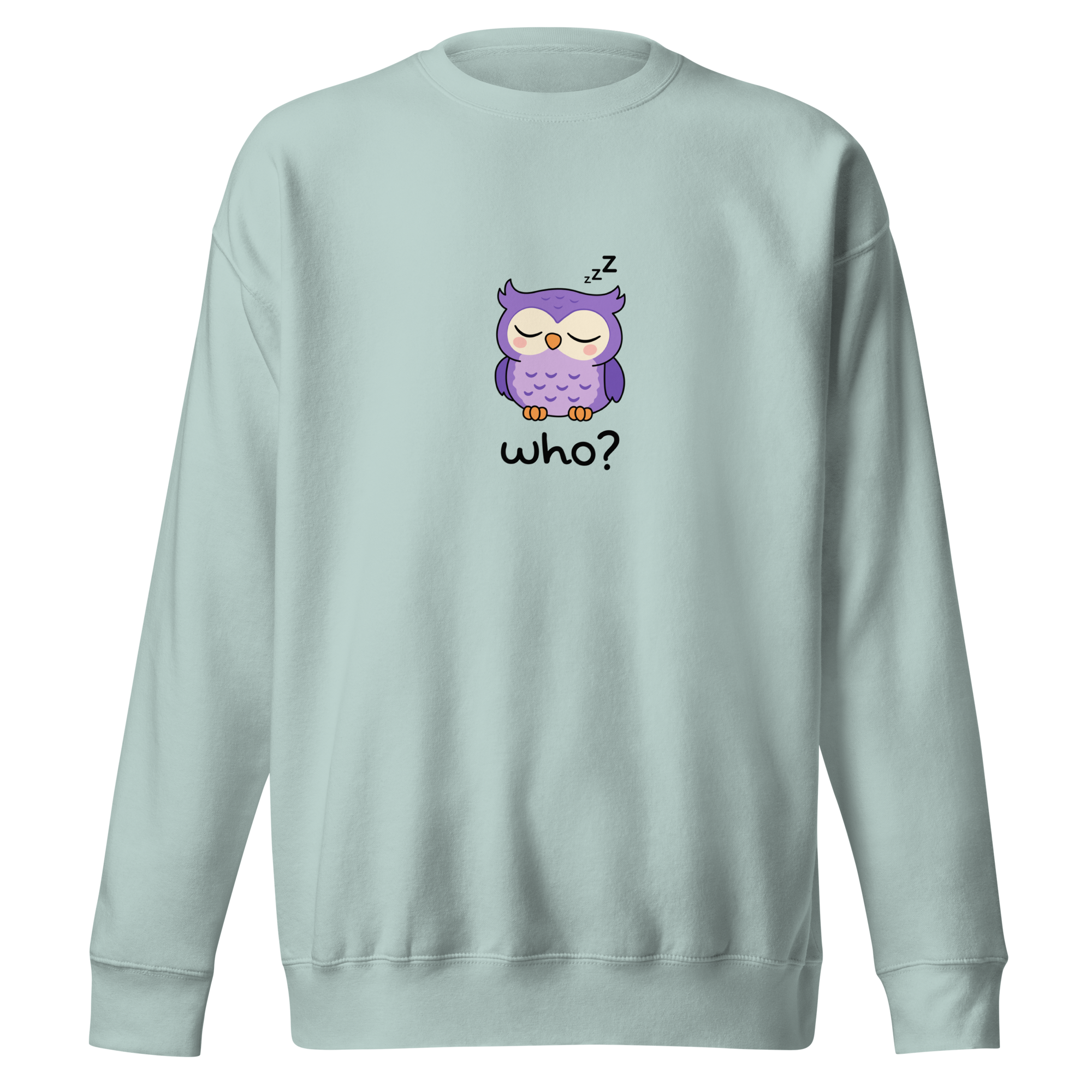 Sleepy Who Nest Crew (Large Print) in Agave, front view
