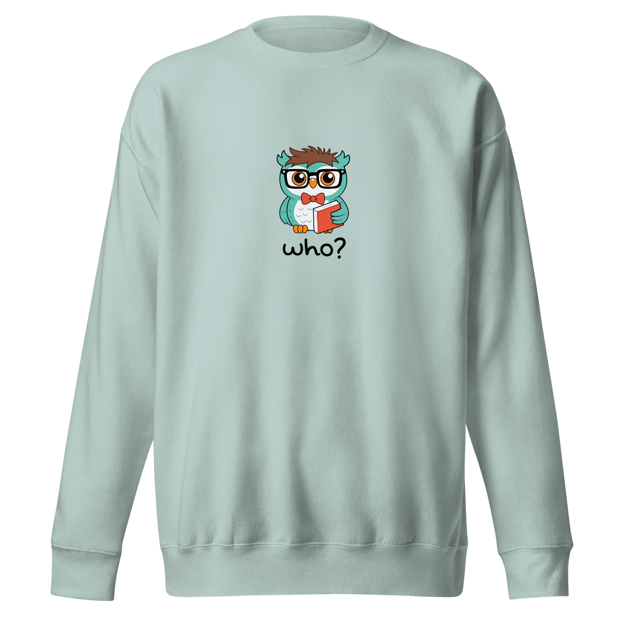 Nerdy Who Nest Crew (Large Print) in Agave, front view