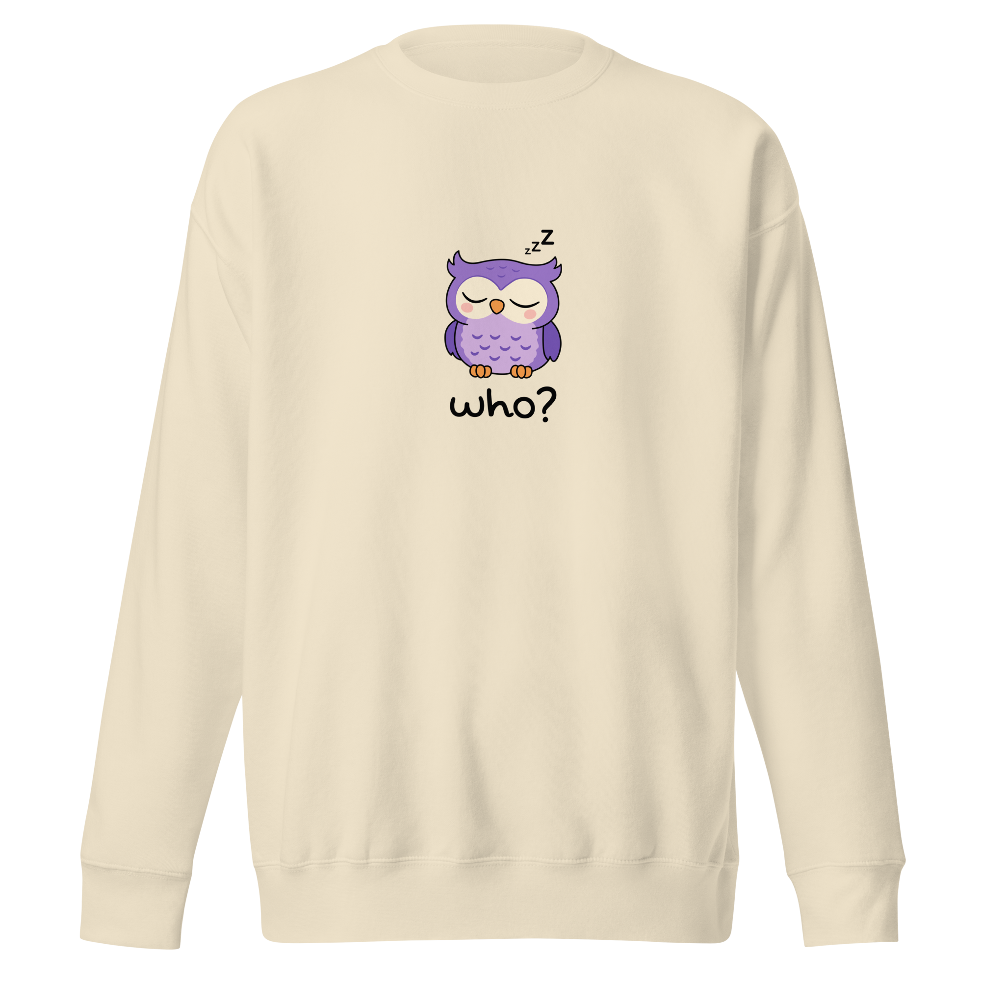 Sleepy Who Nest Crew (Large Print) in Bone, front view