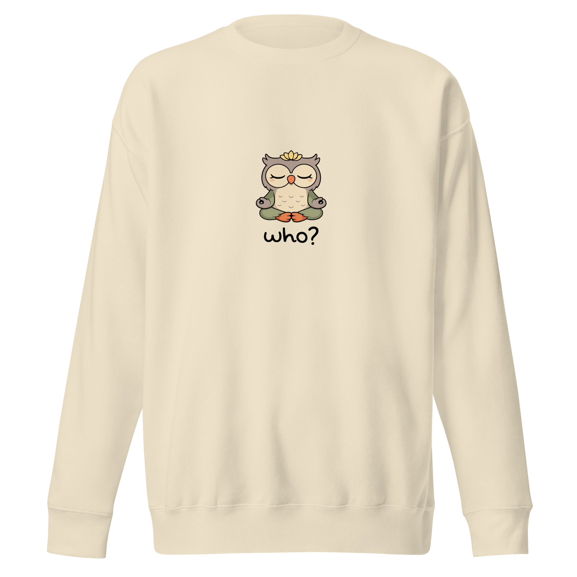 Zen Who Nest Crew (Large Print) in Bone, front view