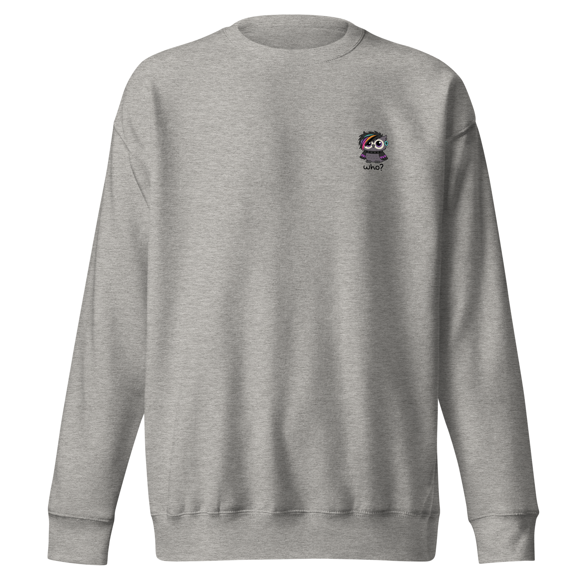 Emo Who Nest Crew in Carbon Grey, front view