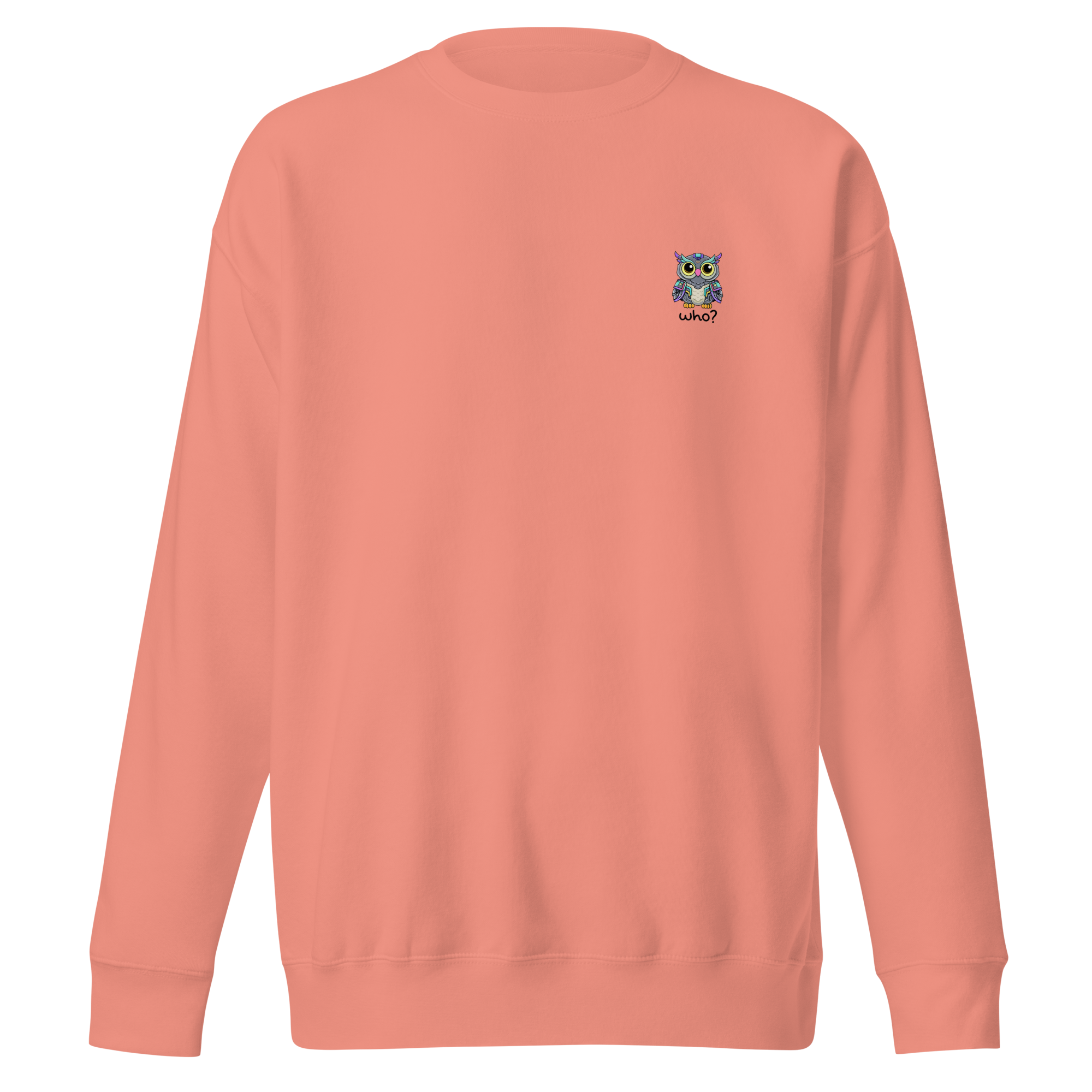 Cyberpunk Who Nest Crew in Dusty Rose, front view