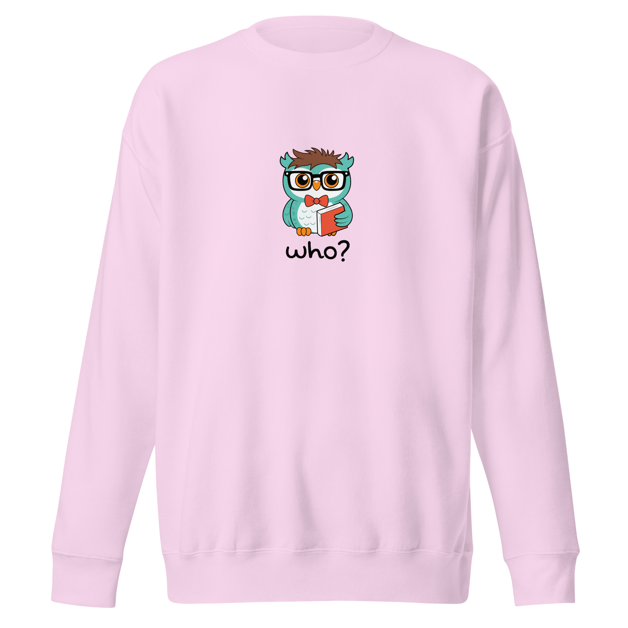 Nerdy Who Nest Crew (Large Print) in Lavender, front view