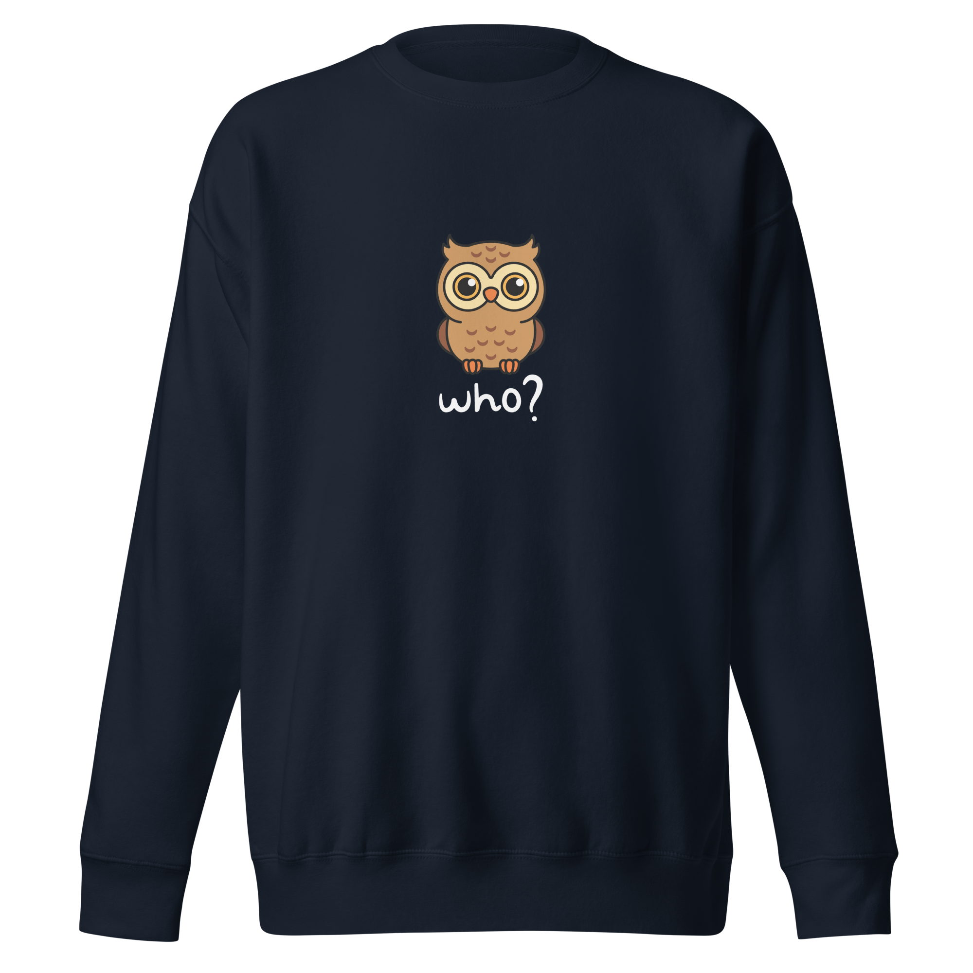 Wholesome Who Nest Crew (Large Print) in Navy Blazer, front view