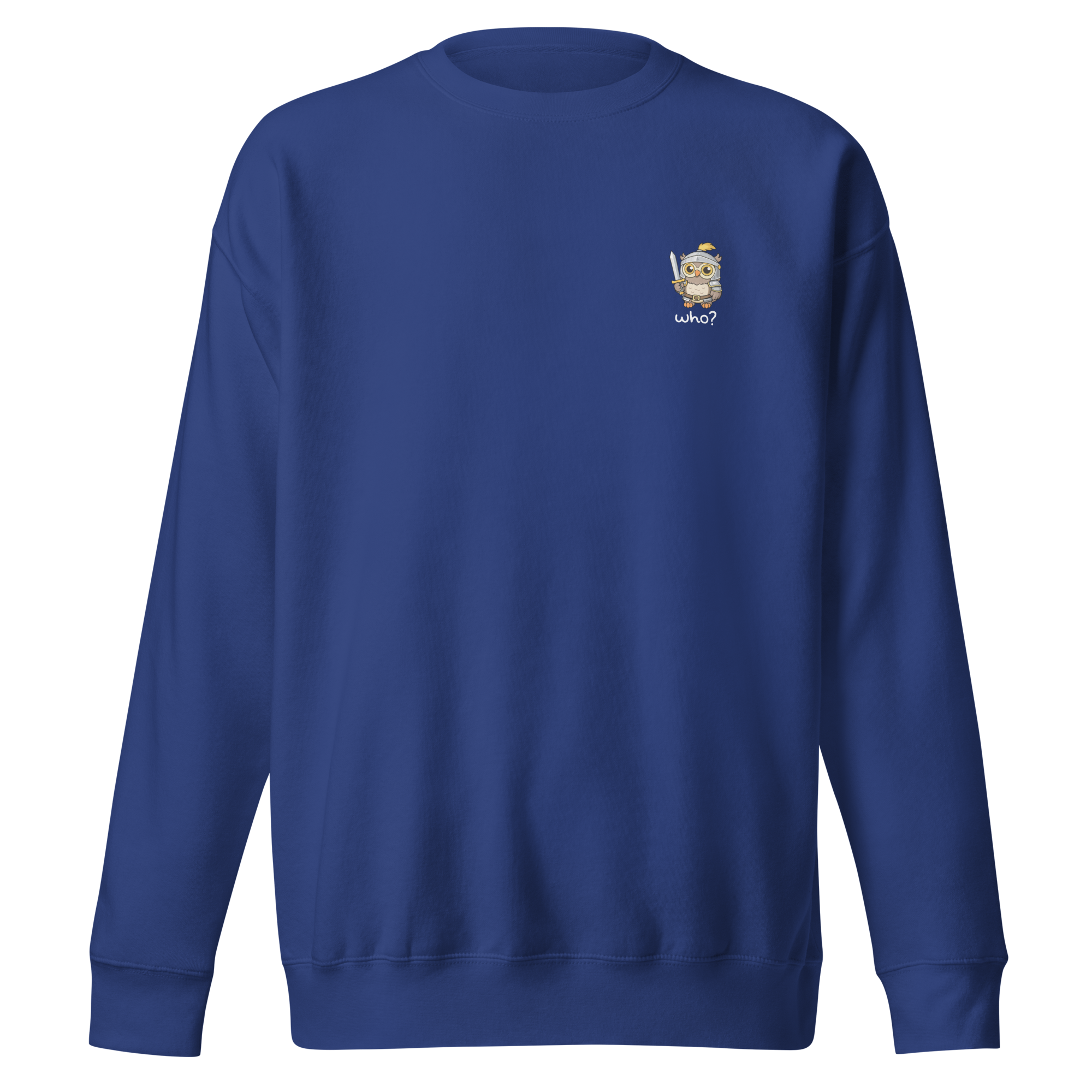 Knight Who Nest Crew in Team Royal, front view