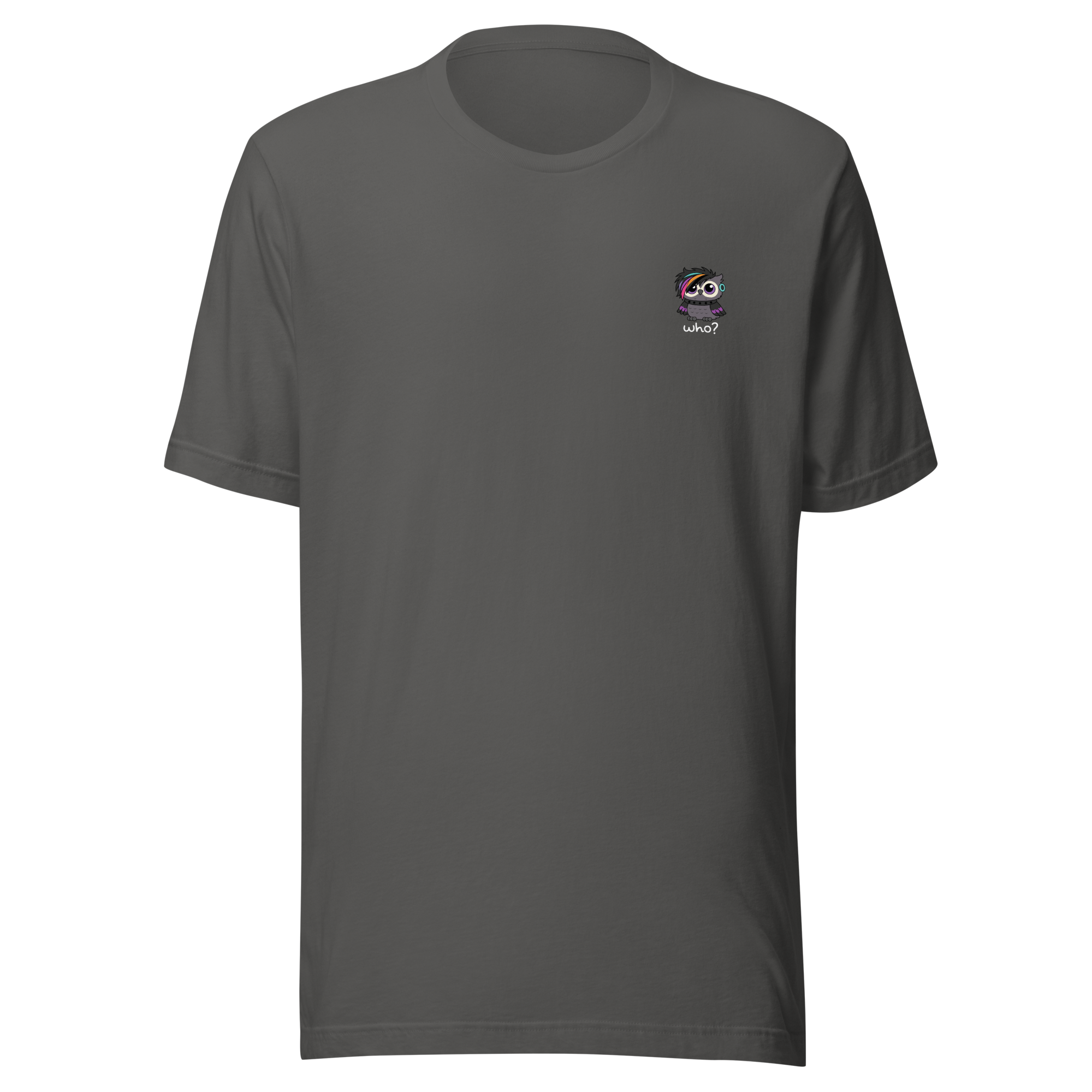Emo Who Nest Tee in Asphalt, front view