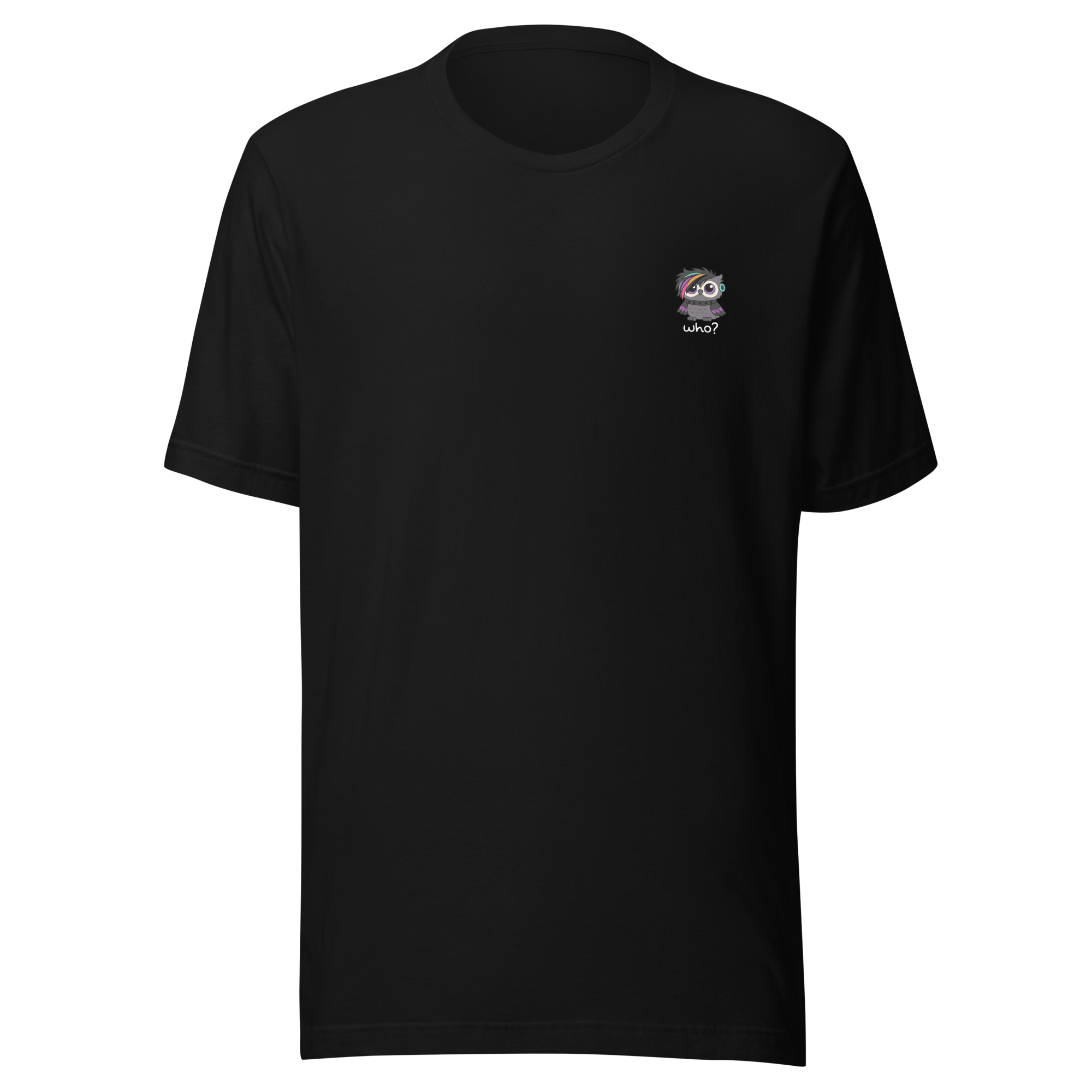 Emo Who Nest Tee in Black, front view