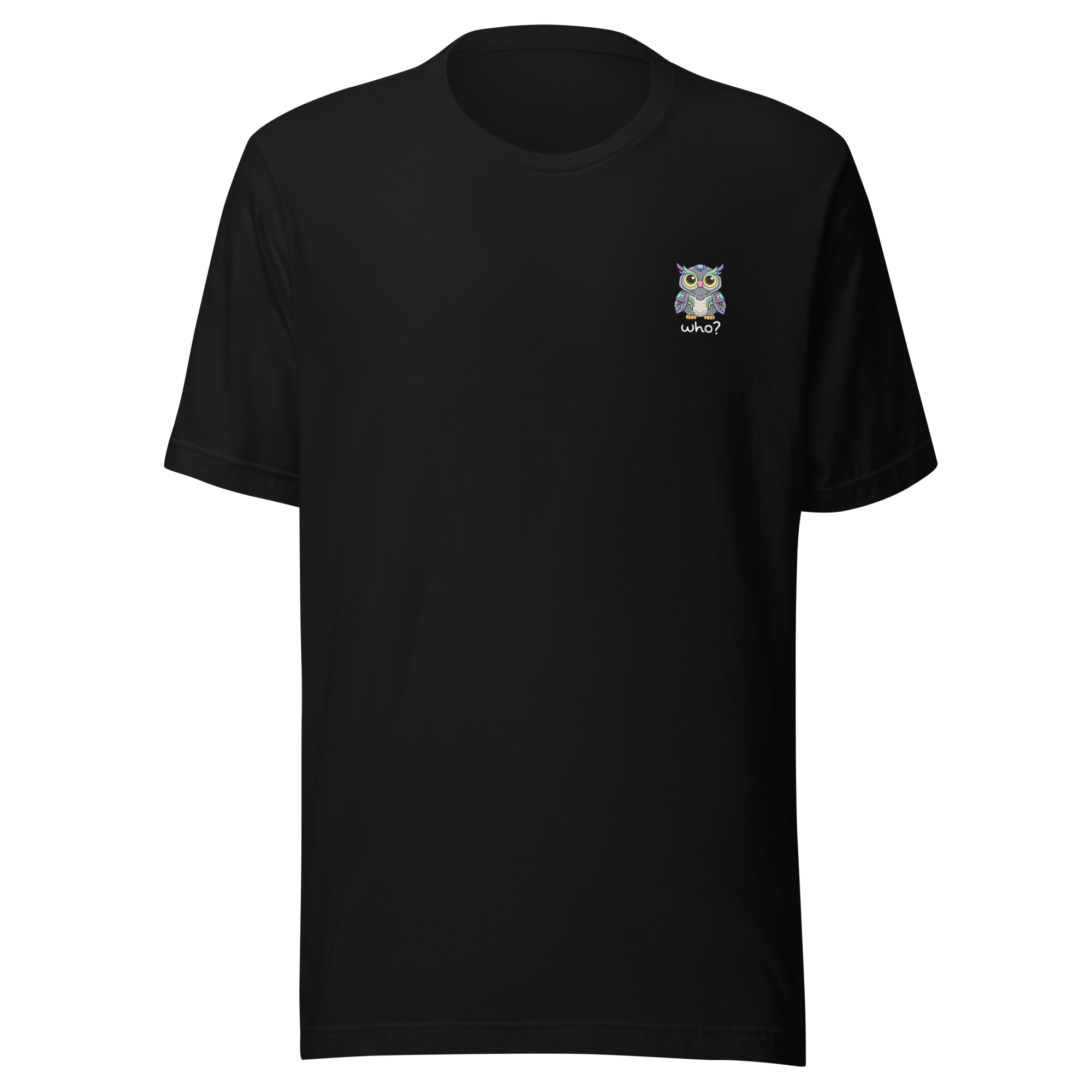 Cyberpunk Who Nest Tee in Black, front view