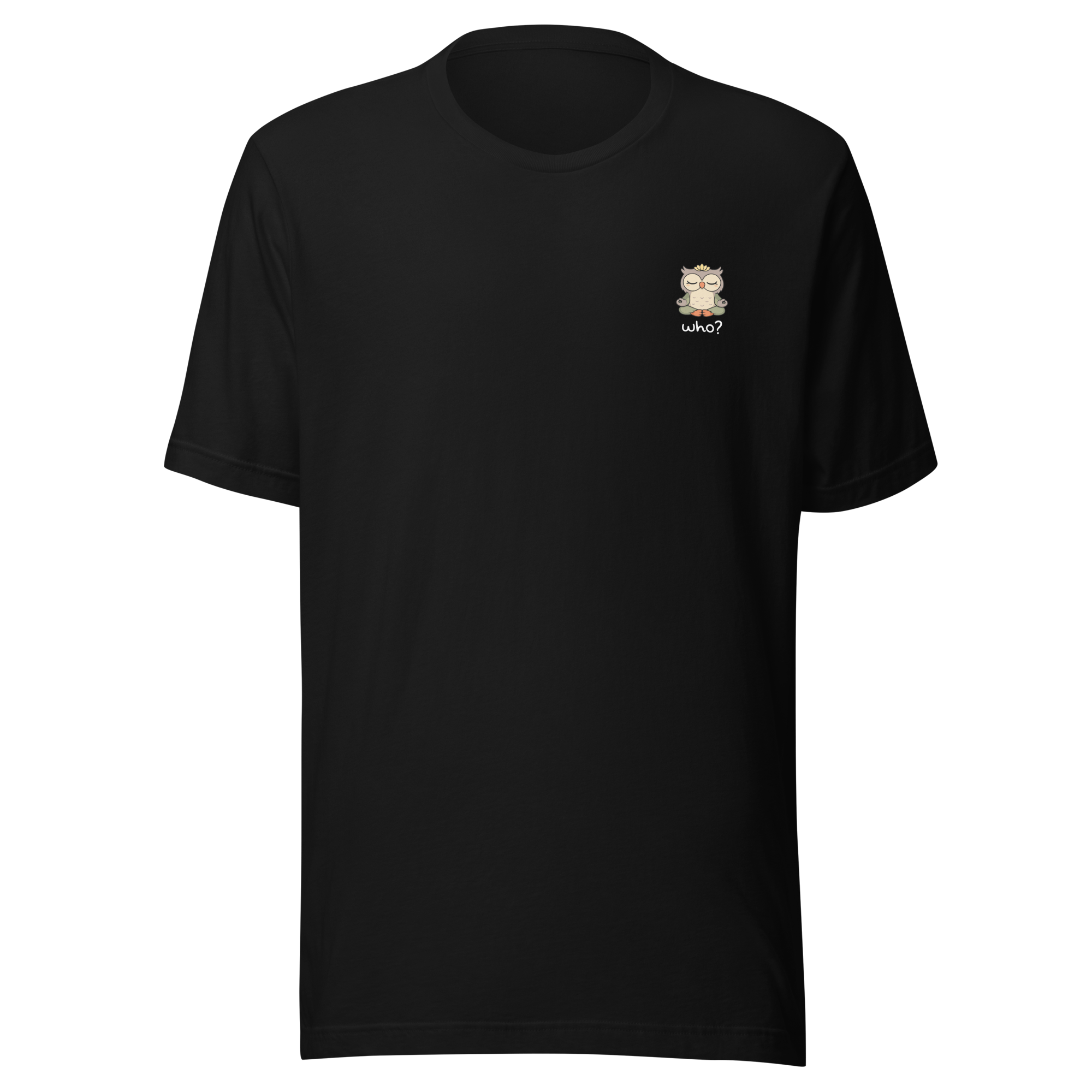 Zen Who Nest Tee in Black, front view