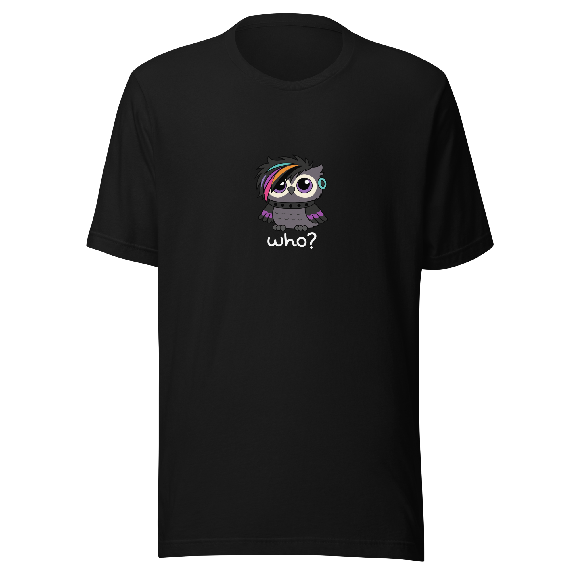 Emo Who Nest Tee (Large Print) in Black, front view