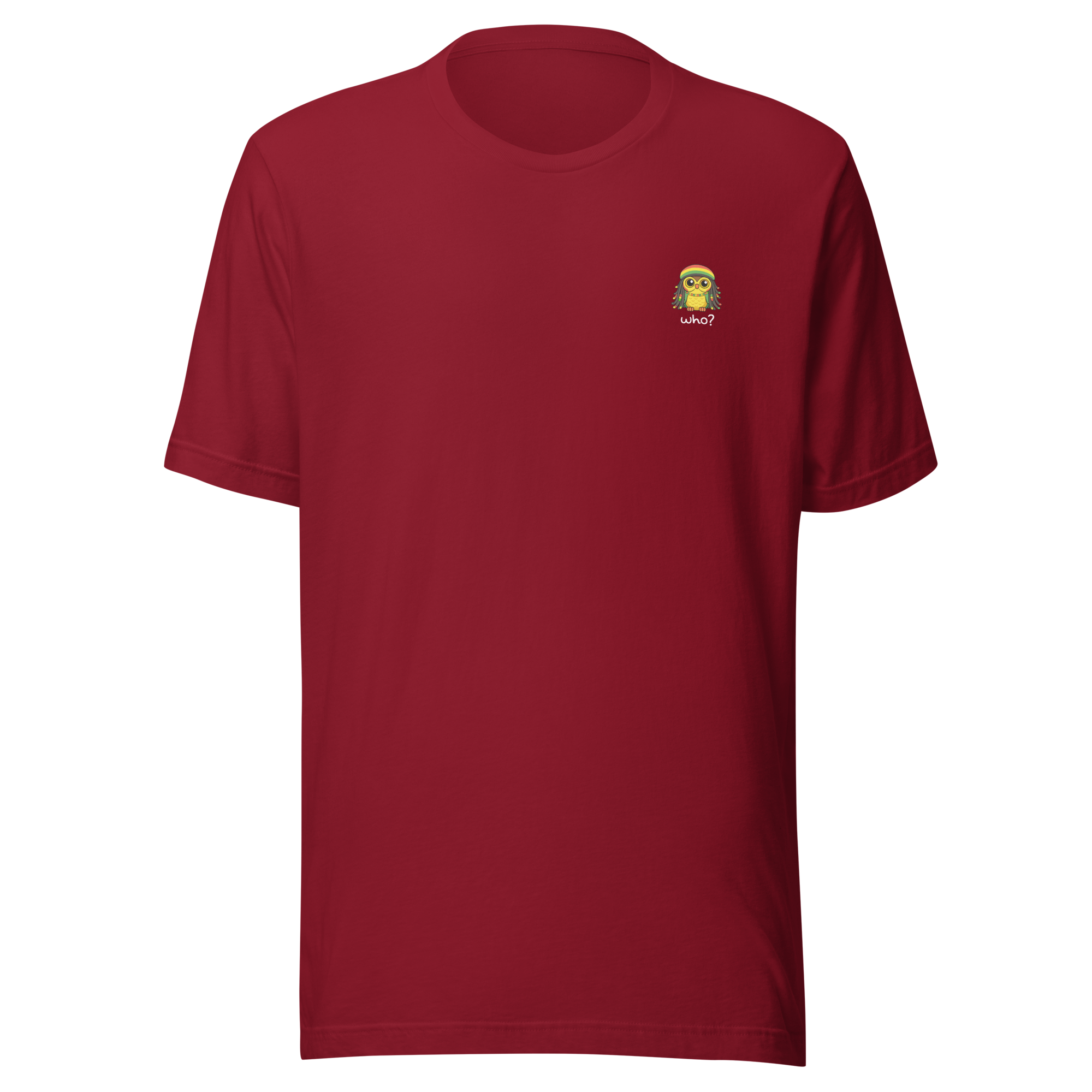 Rasta Who Nest Tee in Cardinal, front view