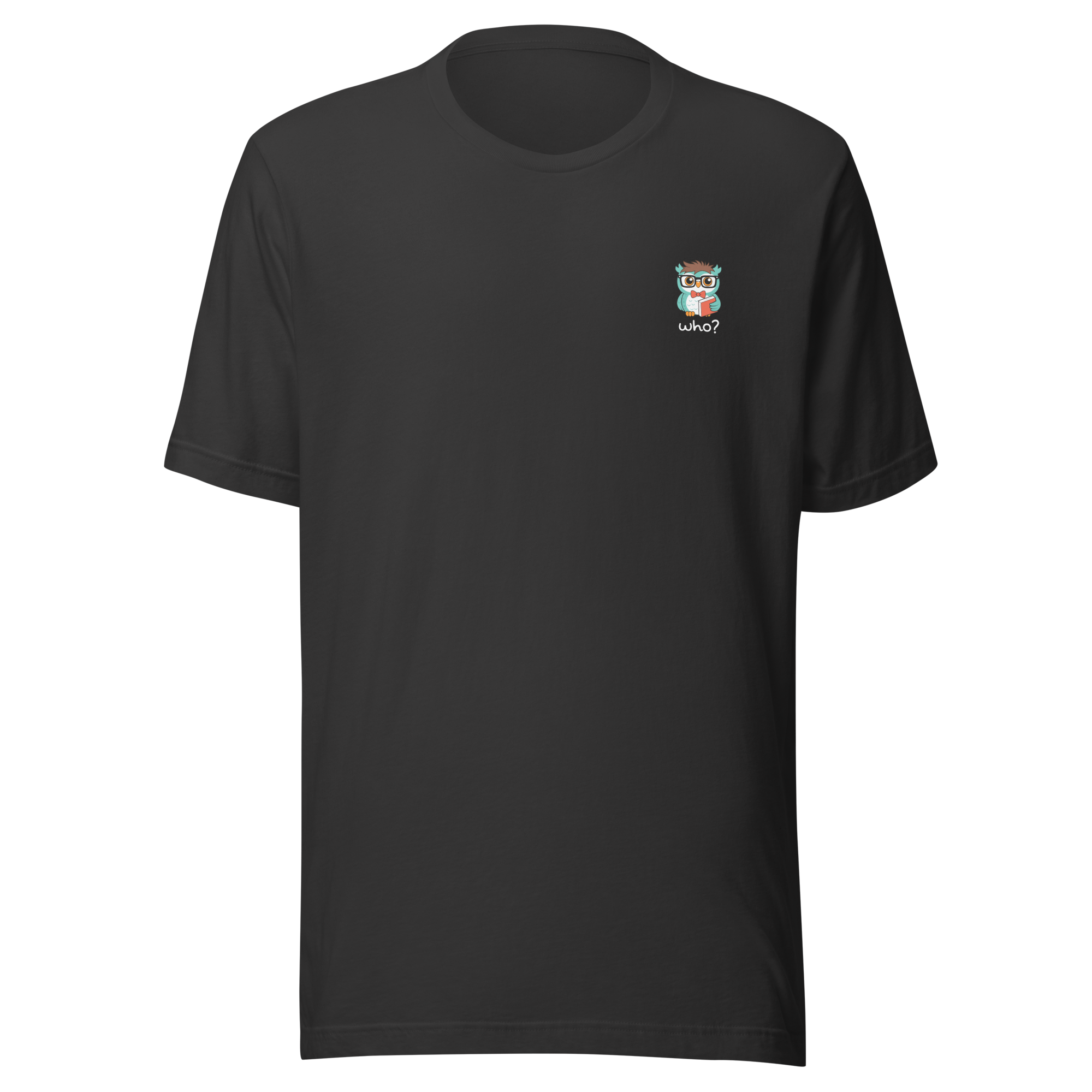 Nerdy Who Nest Tee in Dark Grey, front view