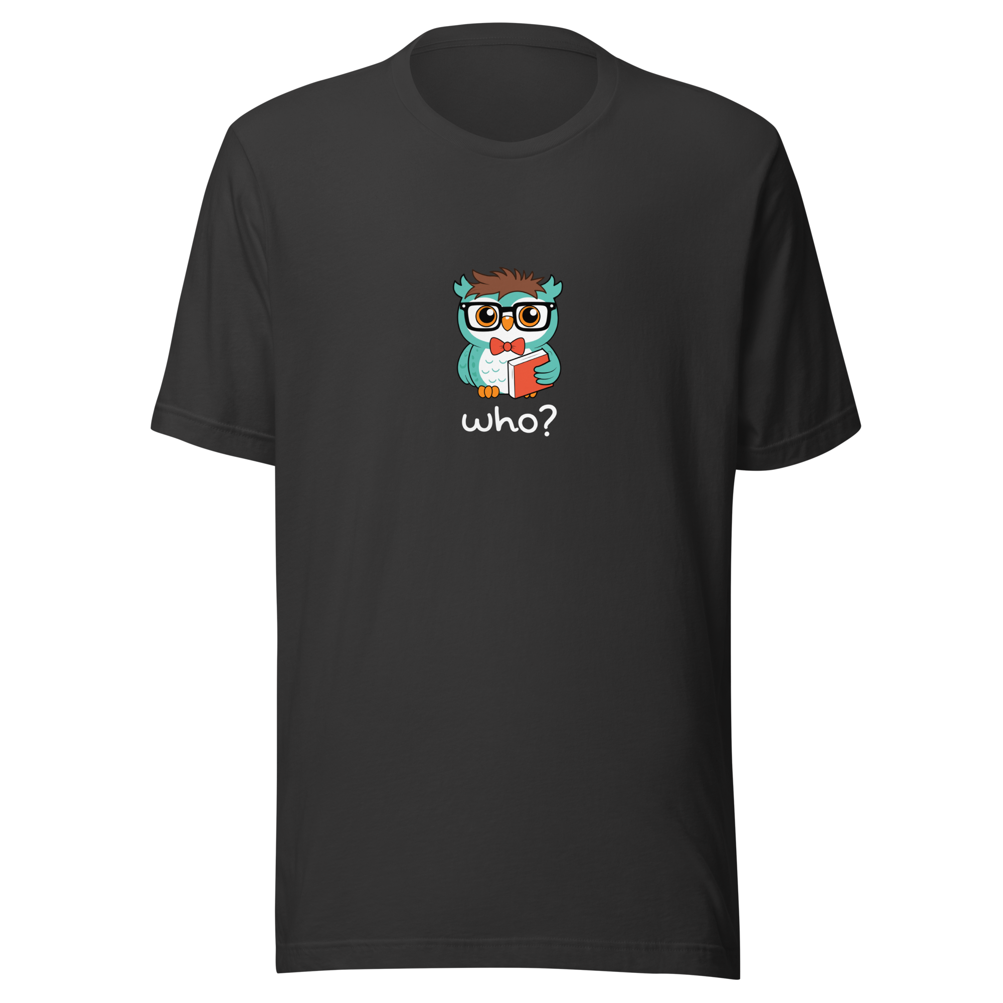 Nerdy Who Nest Tee (Large Print) in Dark Grey, front view