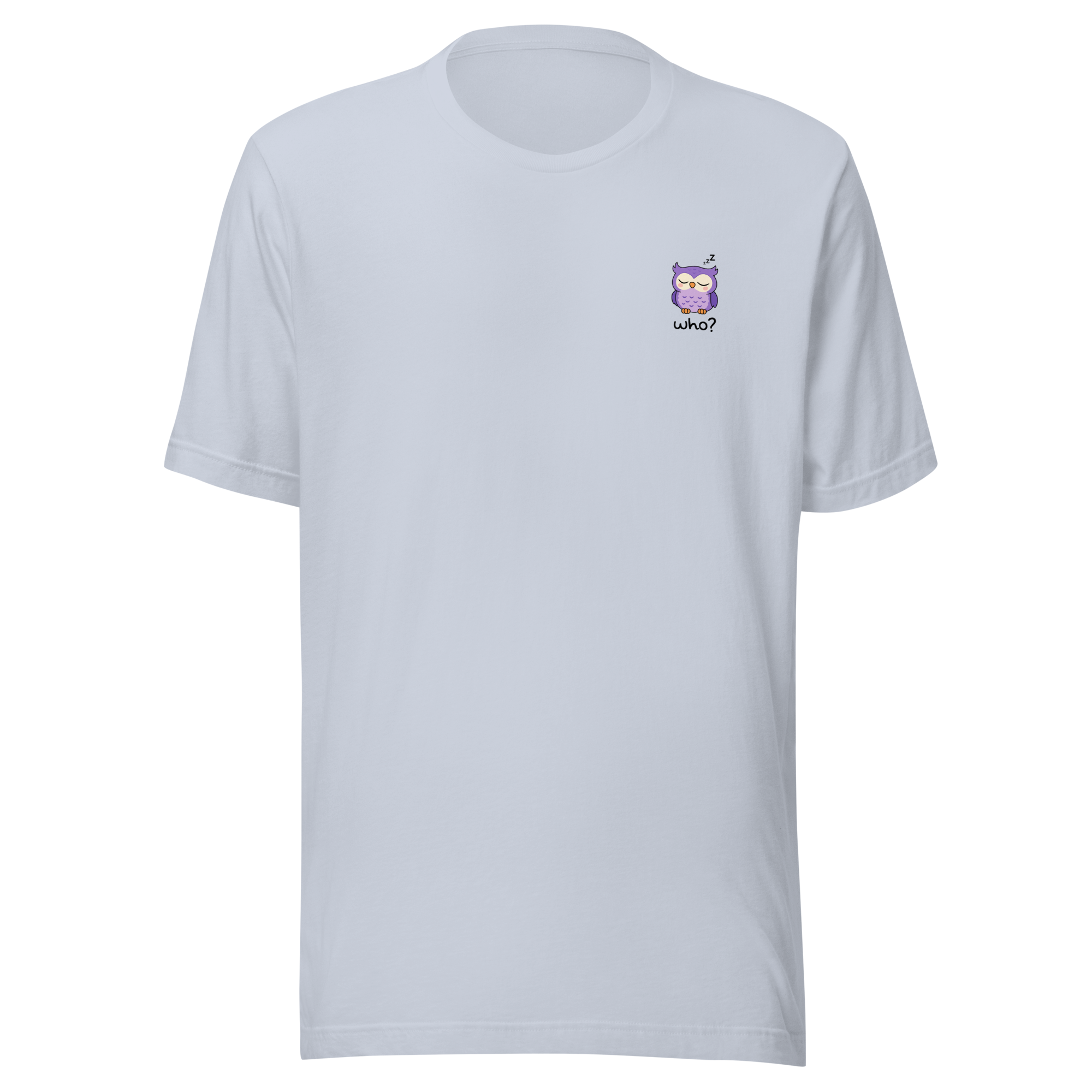Sleepy Who Nest Tee in Light Blue, front view