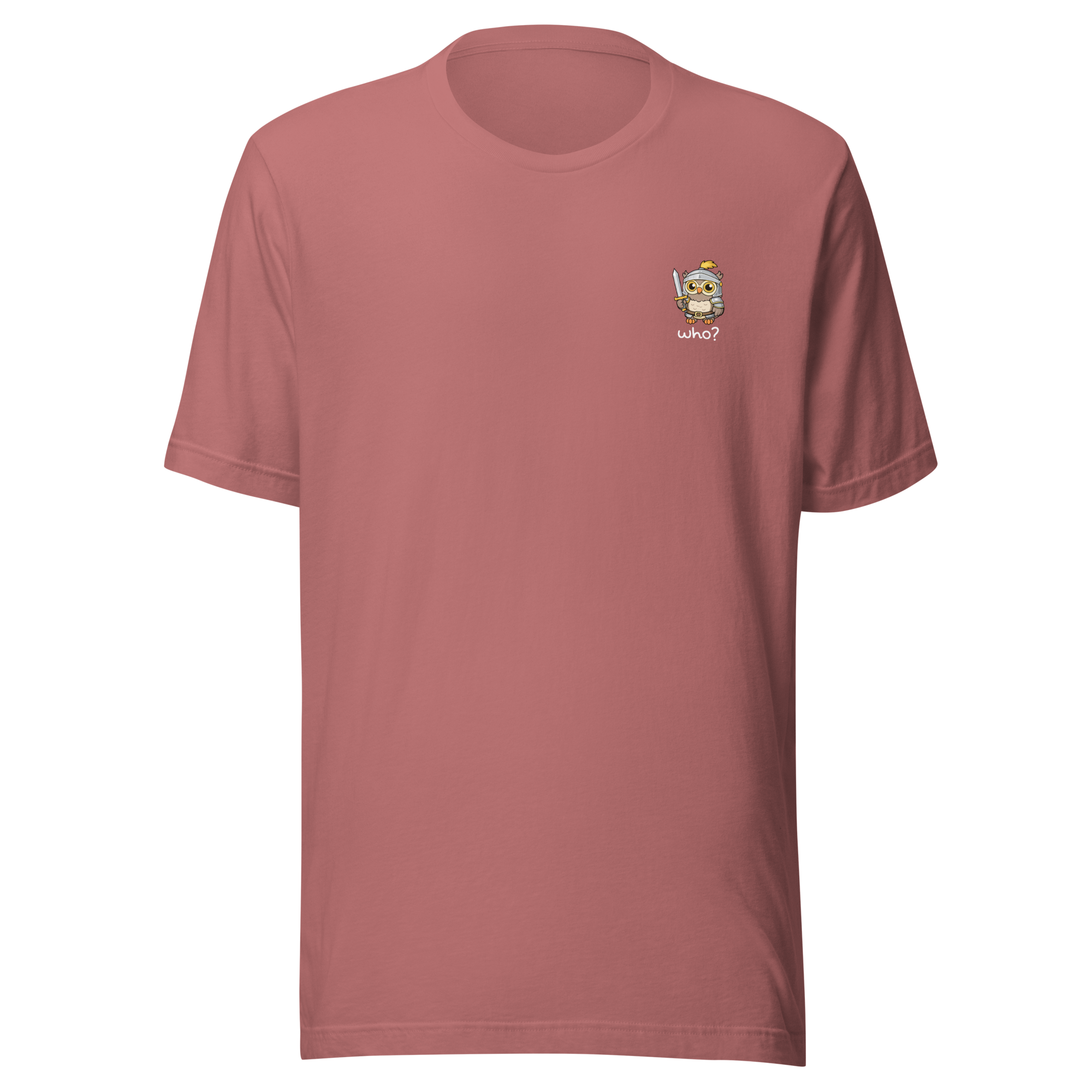 Knight Who Nest Tee in Mauve, front view