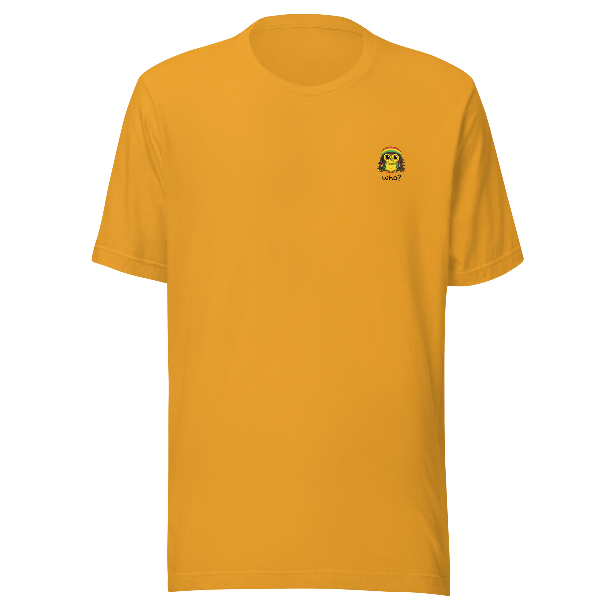 Rasta Who Nest Tee in Mustard, front view