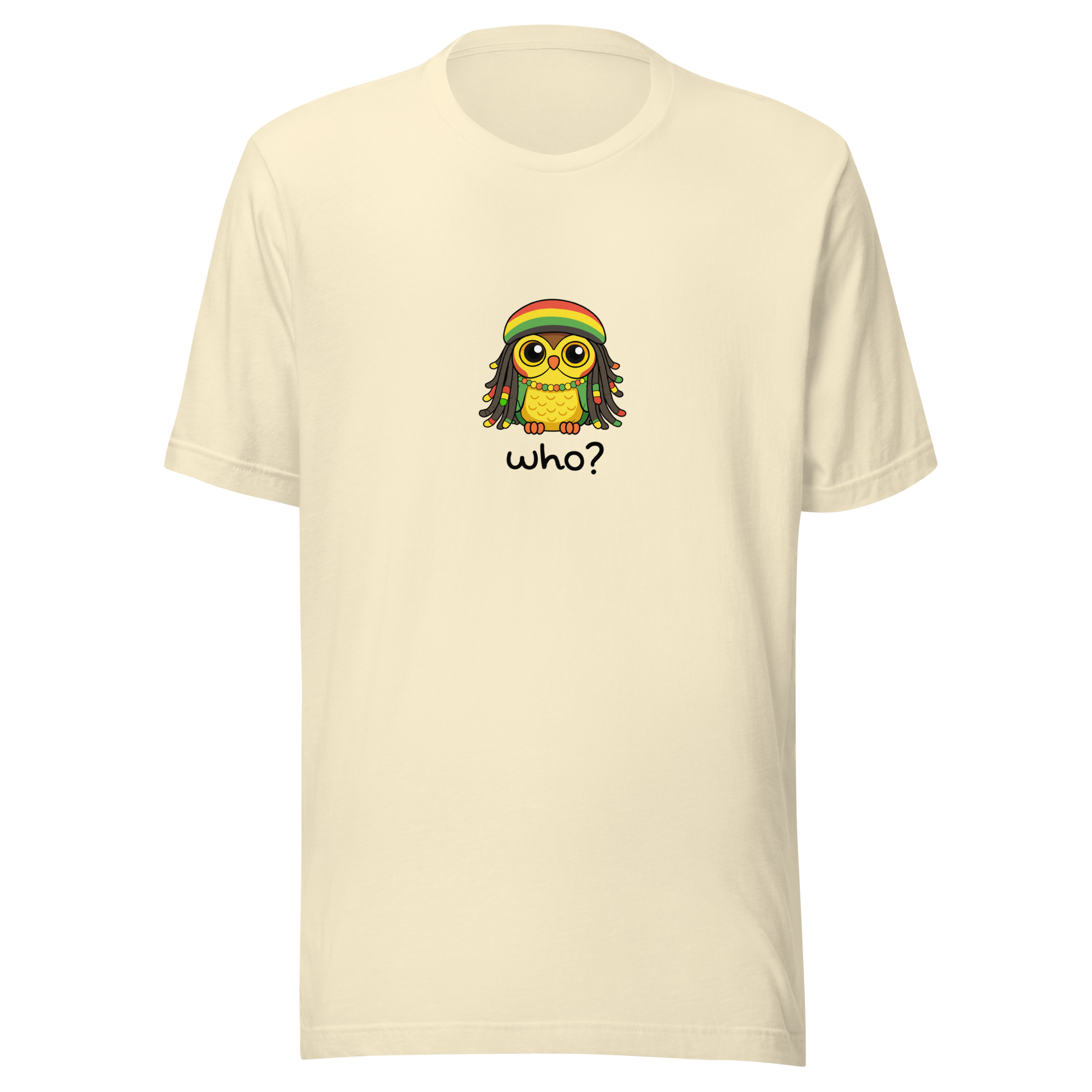 Rasta Who Nest Tee (Large Print) in Natural, front view