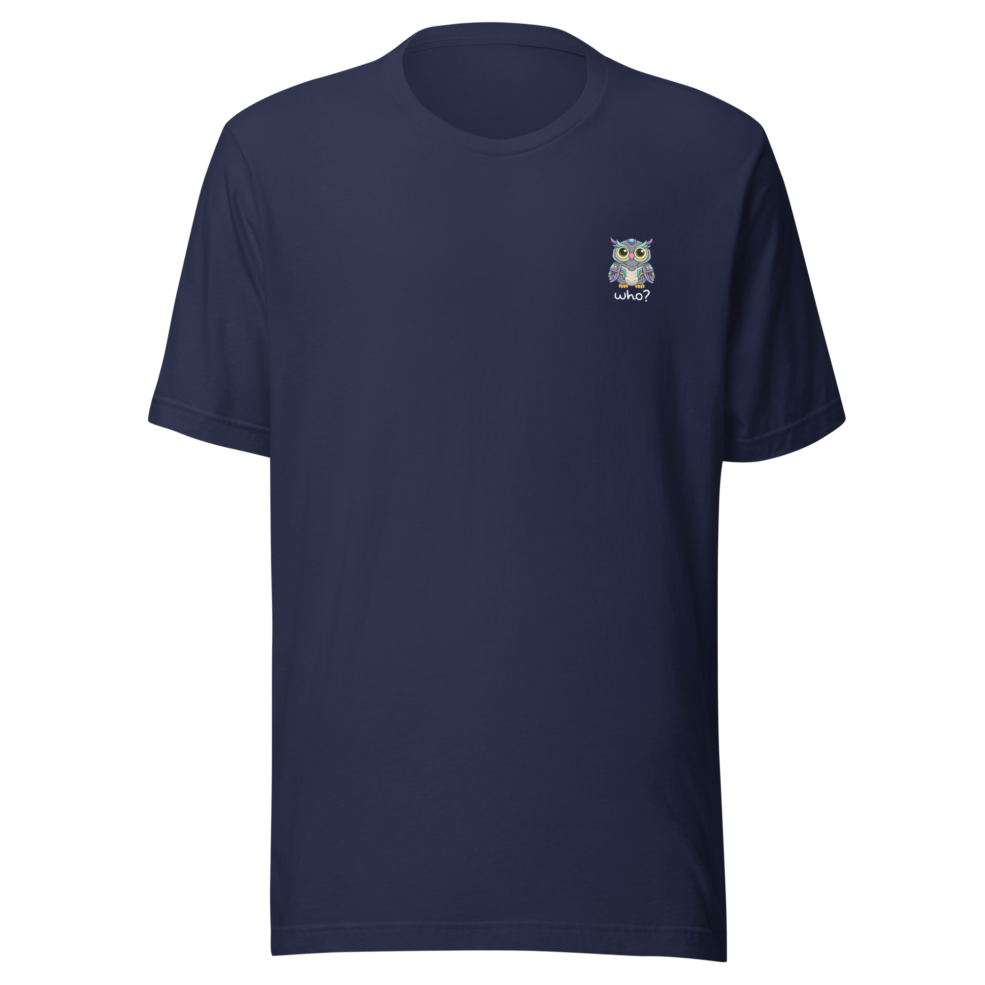 Cyberpunk Who Nest Tee in Navy, front view