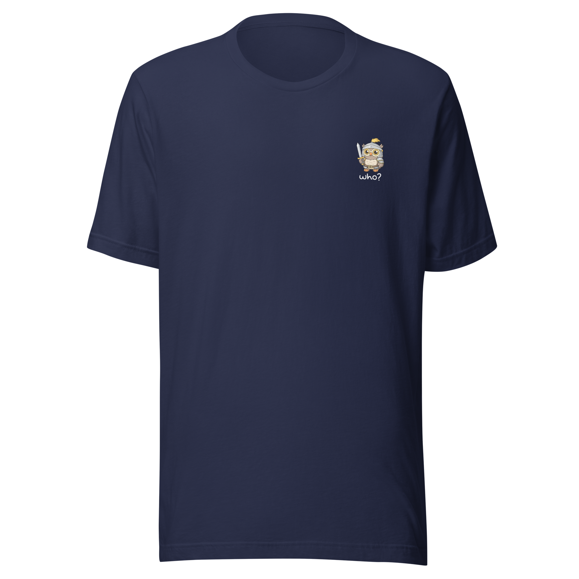 Knight Who Nest Tee in Navy, front view