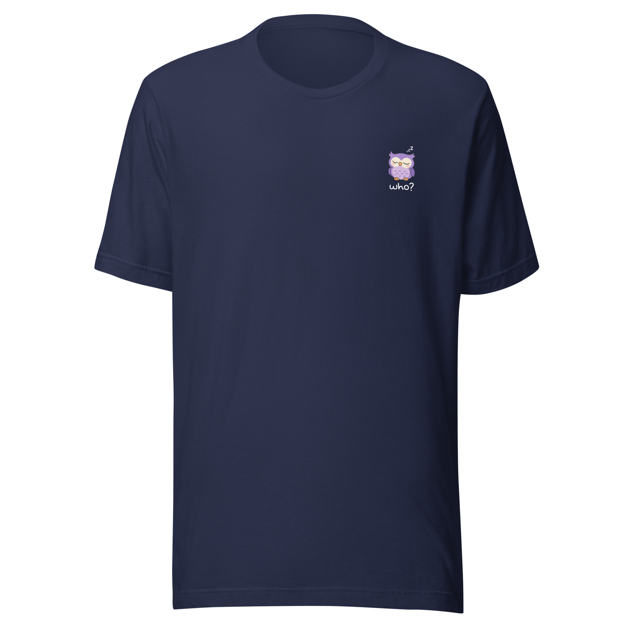 Sleepy Who Nest Tee in Navy, front view
