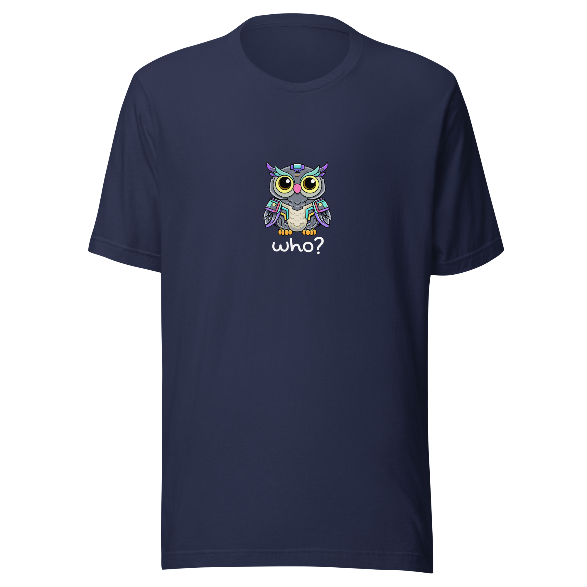 Cyberpunk Who Nest Tee (Large Print) in Navy, front view