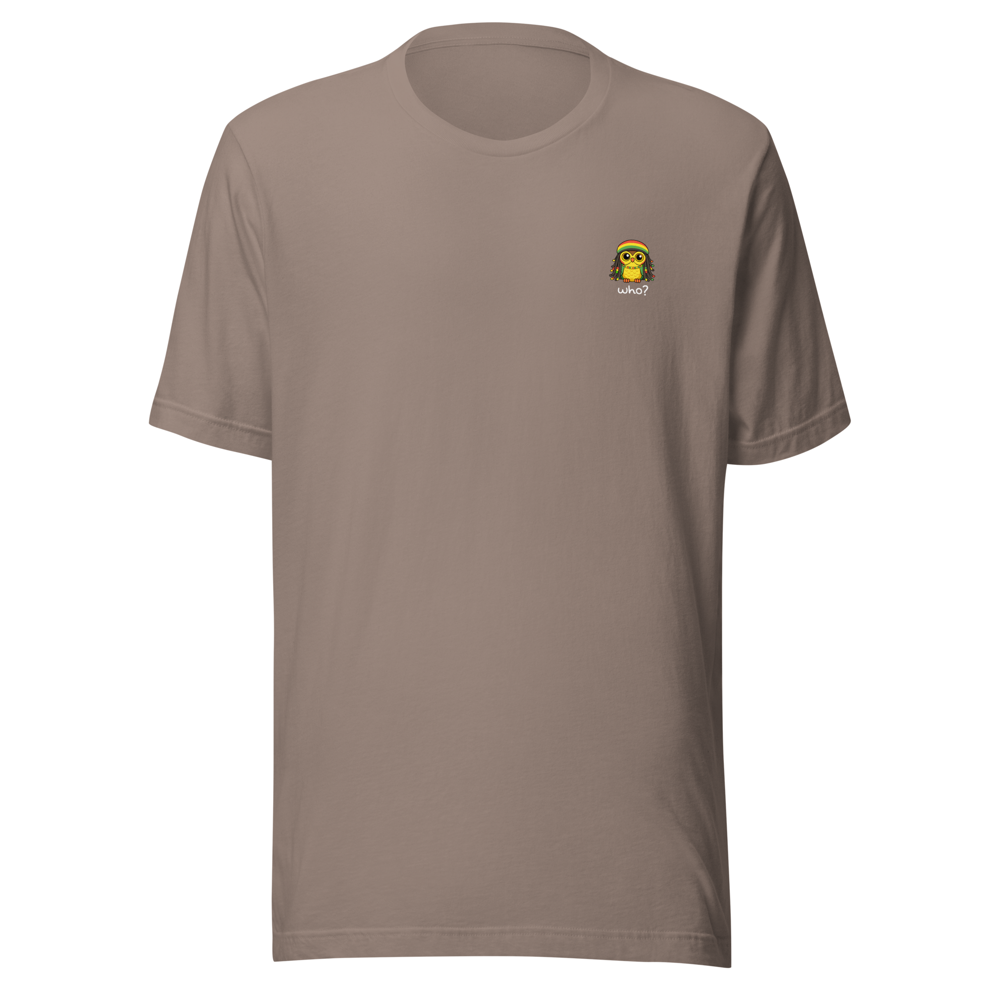 Rasta Who Nest Tee in Pebble, front view