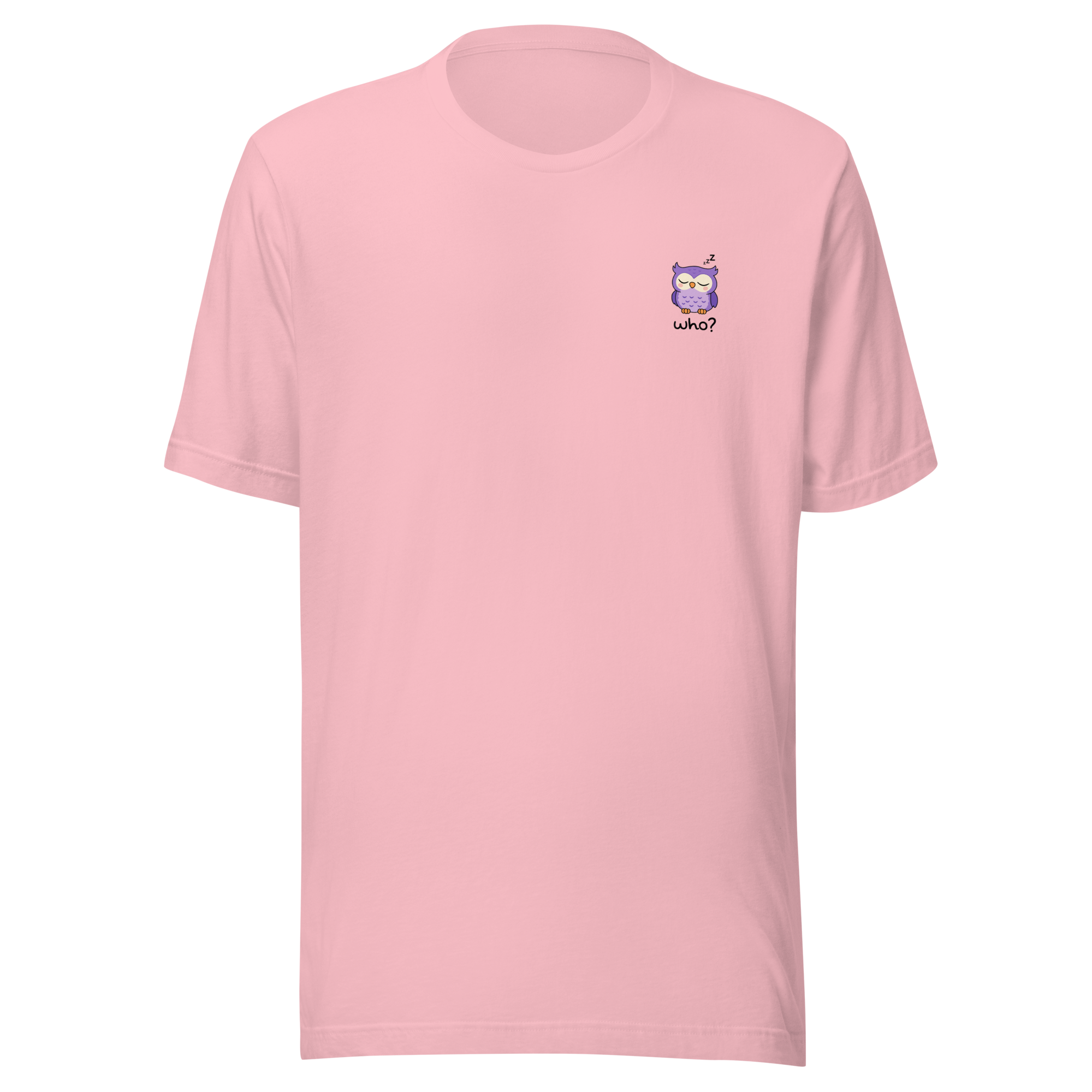 Sleepy Who Nest Tee in Pink, front view