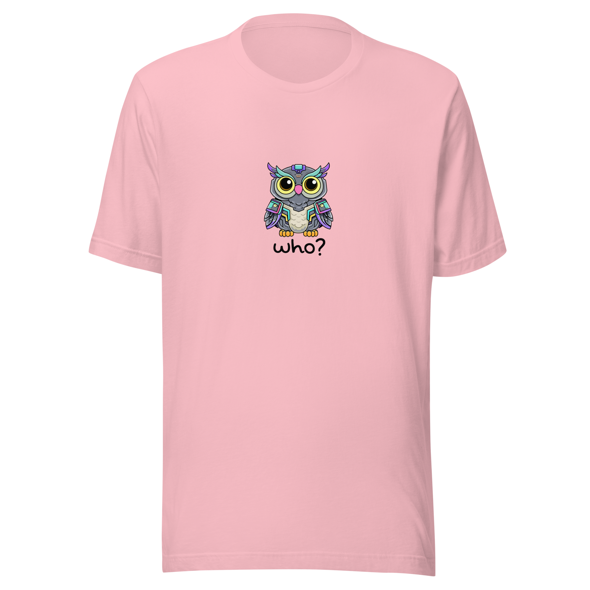 Cyberpunk Who Nest Tee (Large Print) in Pink, front view