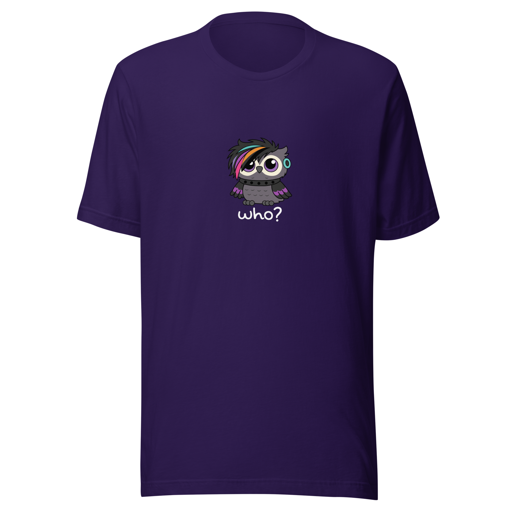 Emo Who Nest Tee (Large Print) in Team Purple, front view
