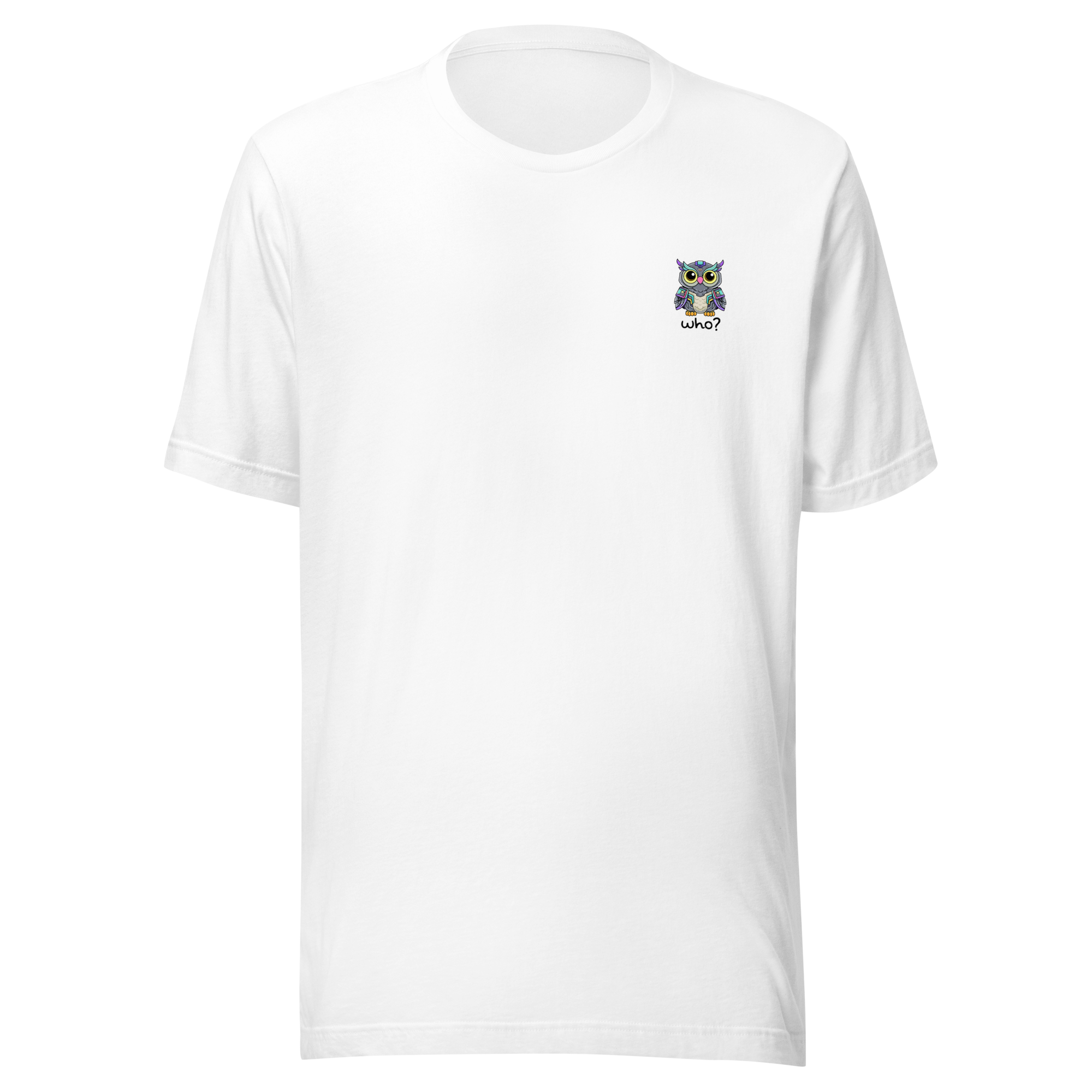 Cyberpunk Who Nest Tee in White, front view