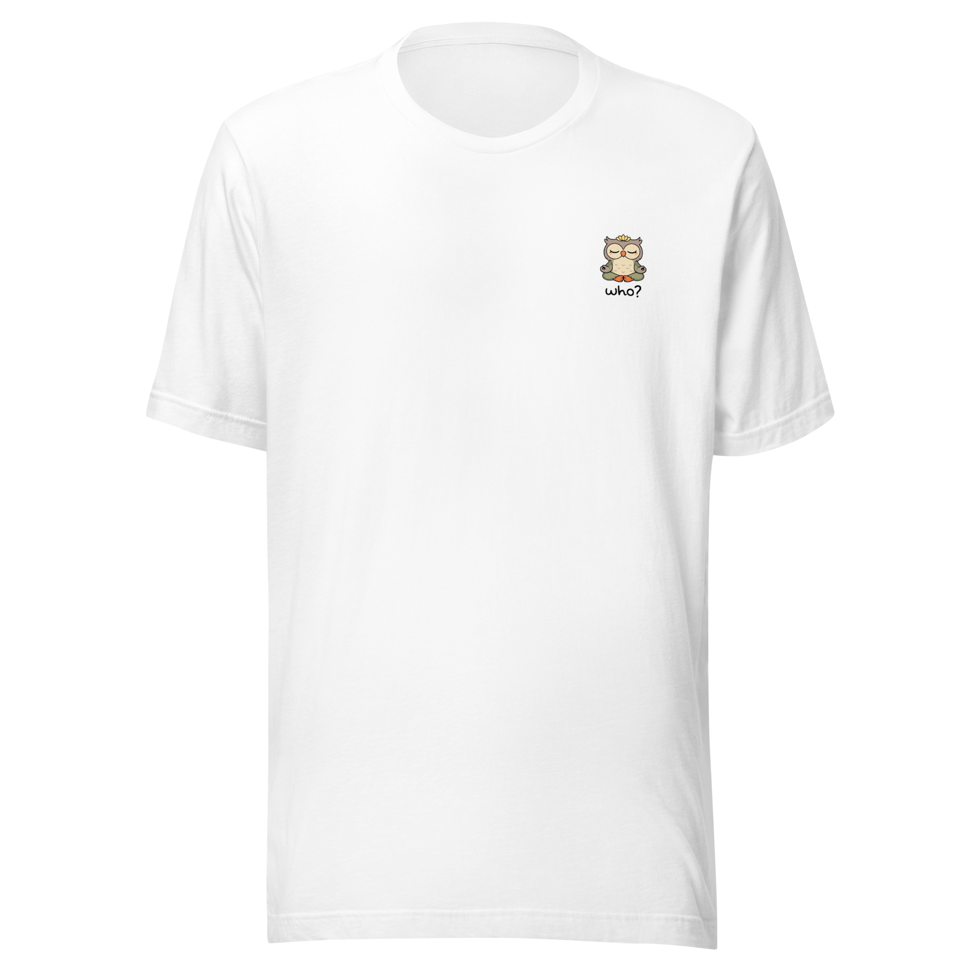Zen Who Nest Tee in White, front view