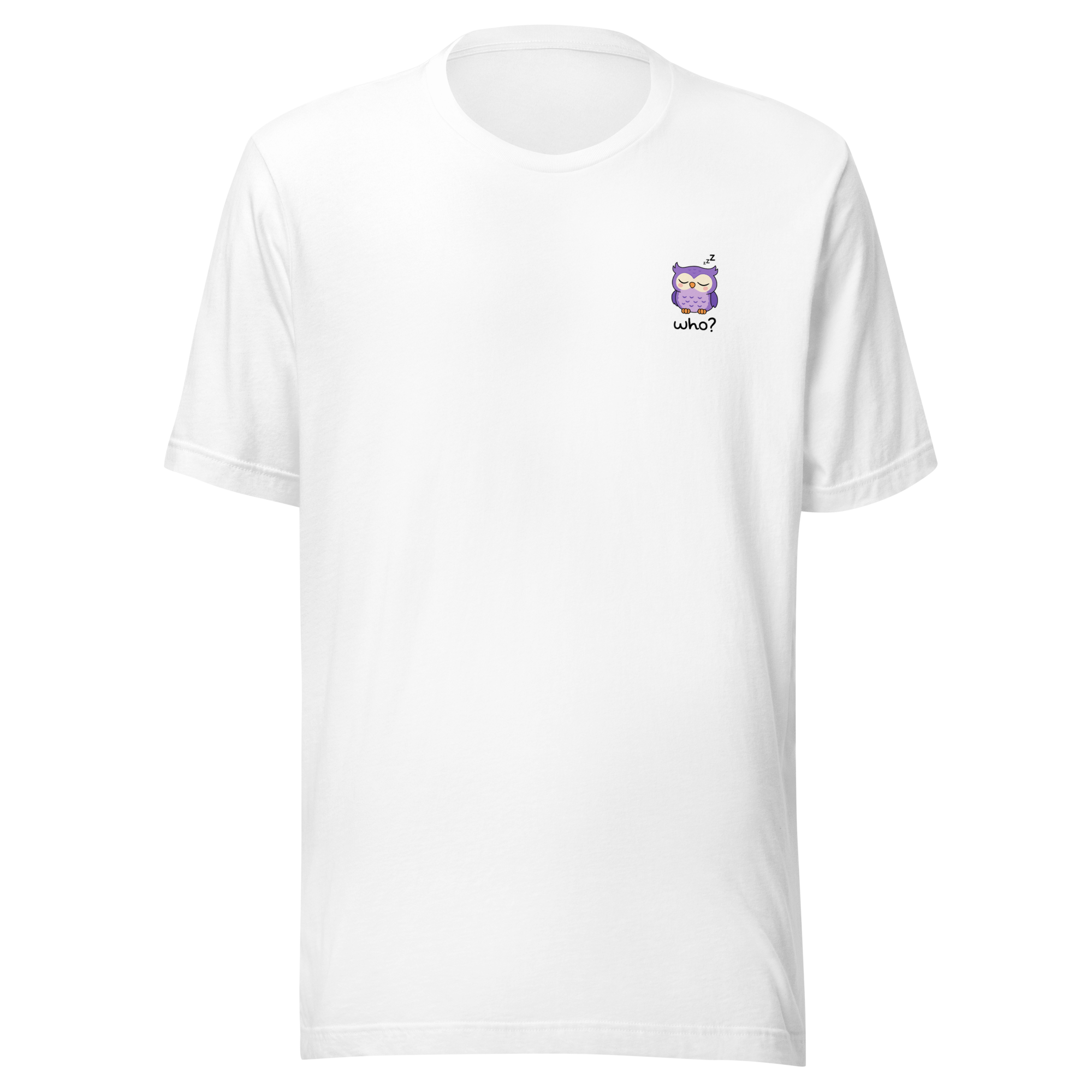 Sleepy Who Nest Tee in White, front view