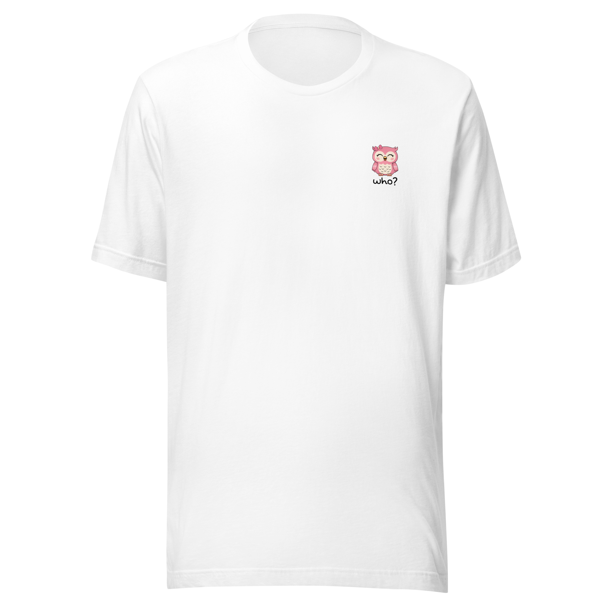 Girly Girl Who Nest Tee in White, front view