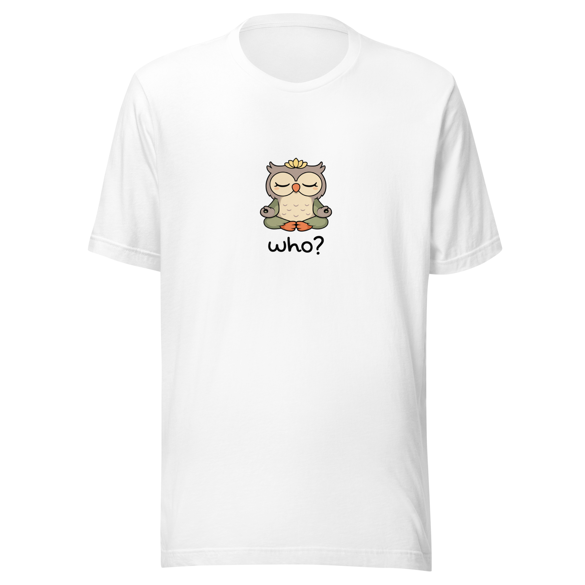 Zen Who Nest Tee (Large Print) in White, front view